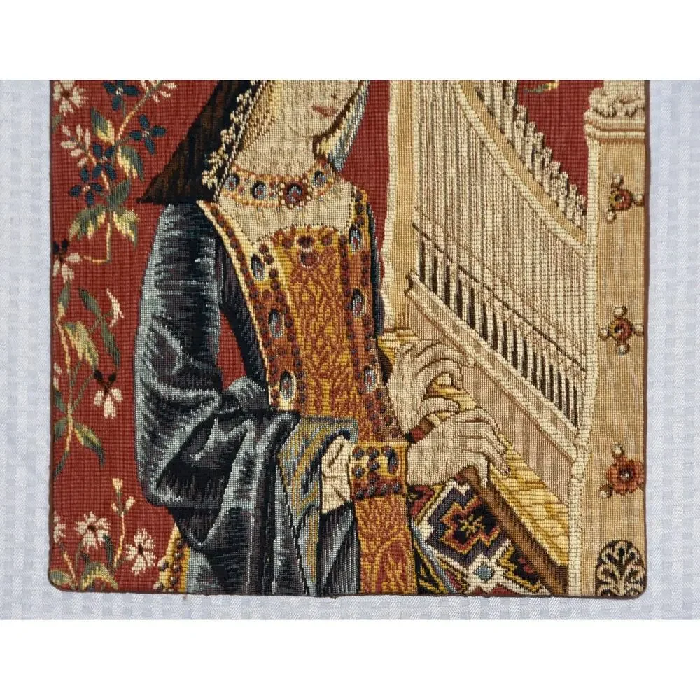 Allan Waller Ltd. Point de l'Halluin Tapestry Lady and the Unicorn Panel #2